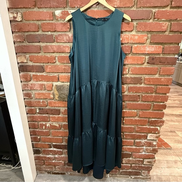 Universal Standard women's Frida Satin Maxi‎ Dress size S (14-16) Color Deep Sea - Picture 1 of 14